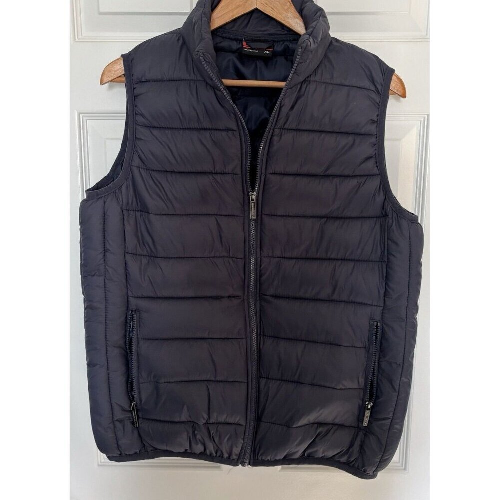 ALPINE SWISS Women's Down Alternative Puffer Vest Size XL Navy Outdoor EUC